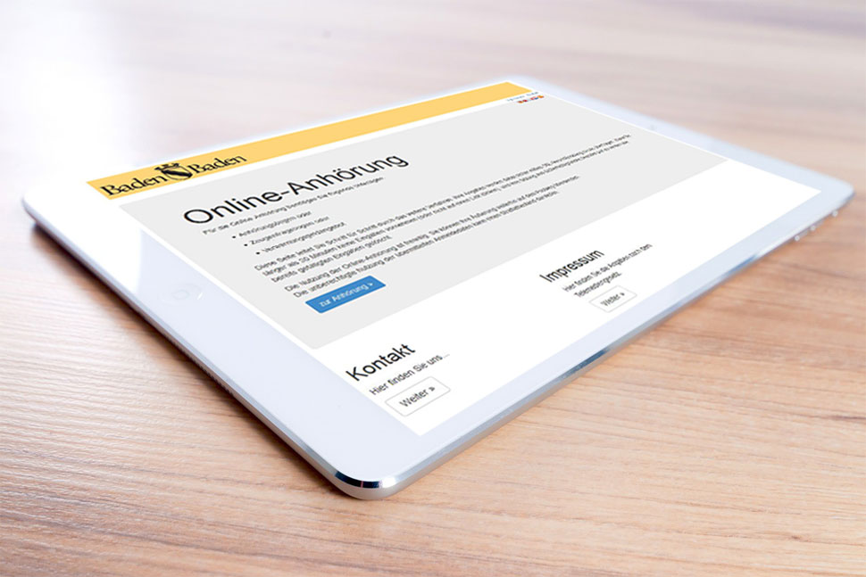 alt="Screenshot des Portals für die Online-Anhörung bei Verkehrsverstößen"
