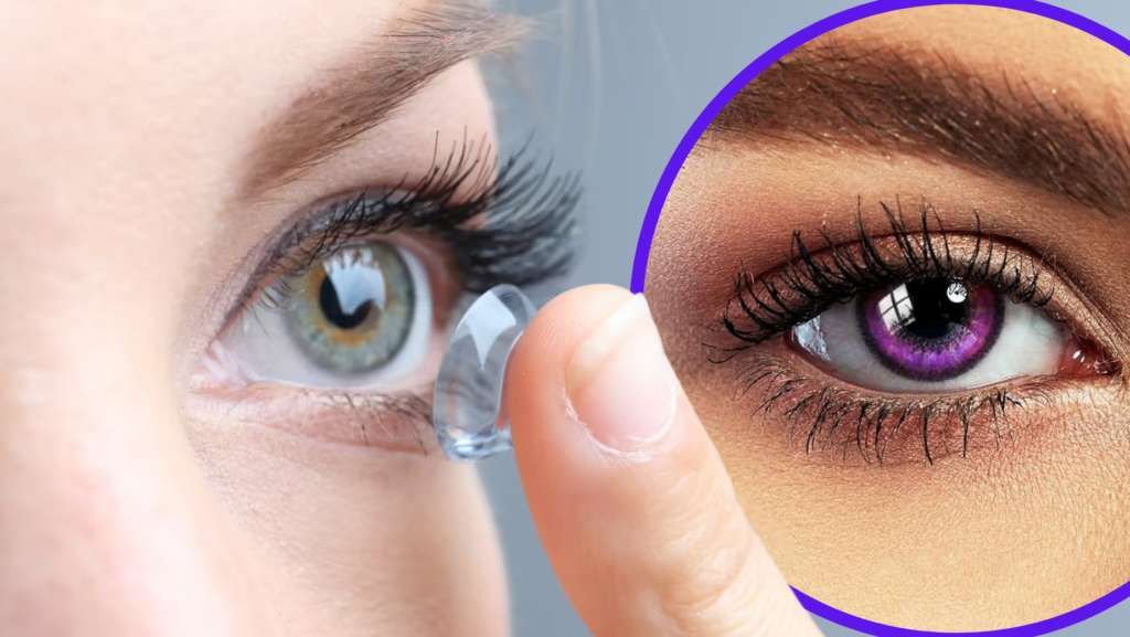 Kontaktlinsen abwechselnd